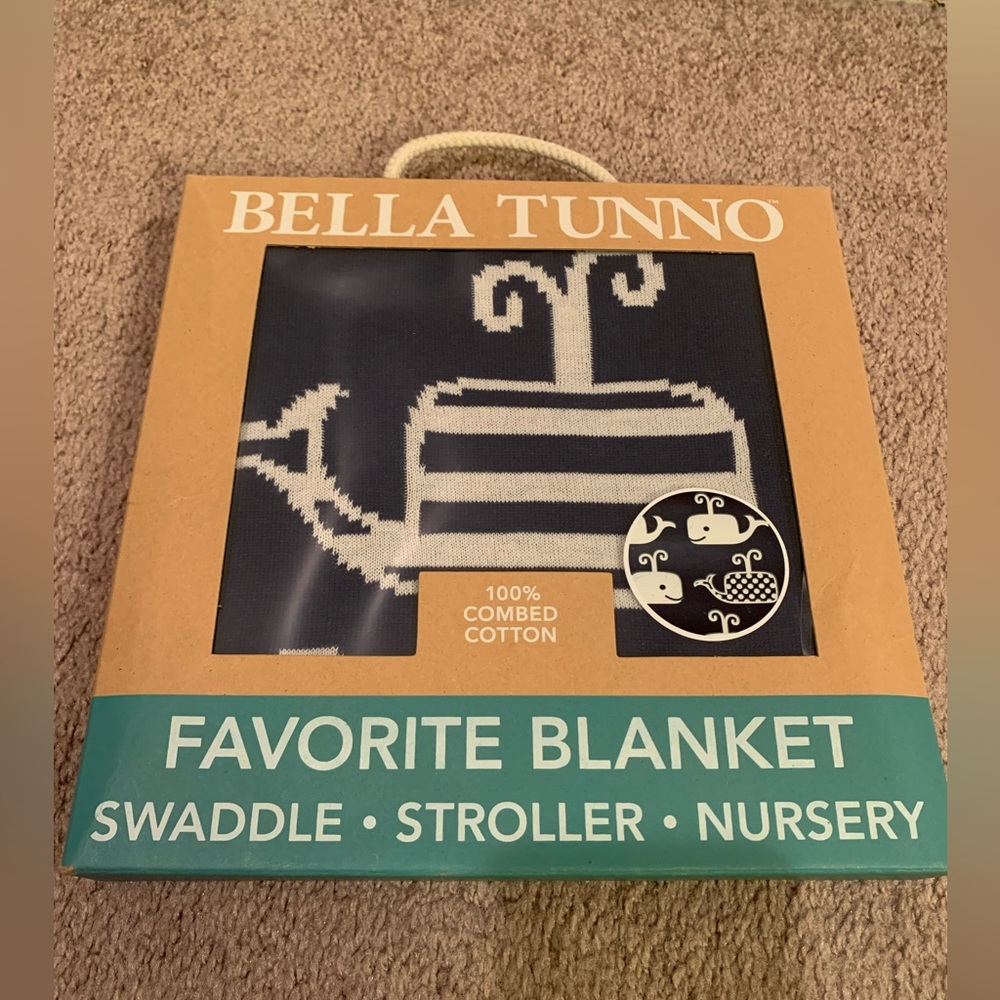 Bella Tunno Whale Cotton Baby Blanket